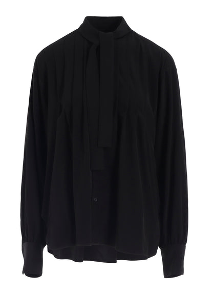 TA/PE SUPER VIYON TUSSER SHIRT WITH BOWTIE