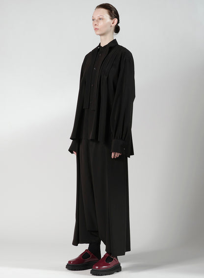 TA/PE SUPER VIYON TUSSER SHIRT WITH BOWTIE