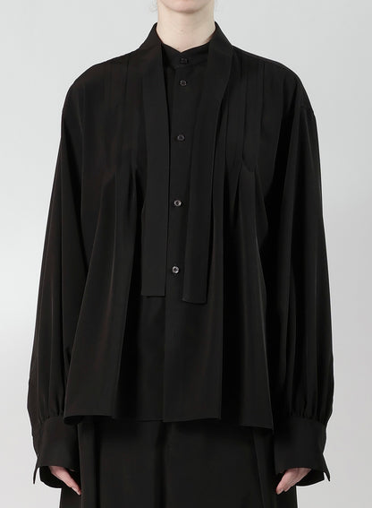 TA/PE SUPER VIYON TUSSER SHIRT WITH BOWTIE