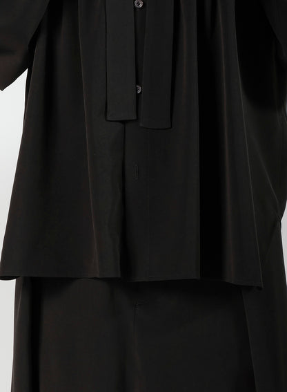 TA/PE SUPER VIYON TUSSER SHIRT WITH BOWTIE