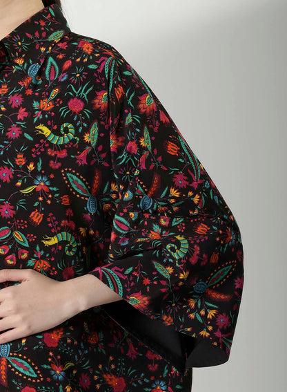 FLOWER PRINT BIG SHIRT