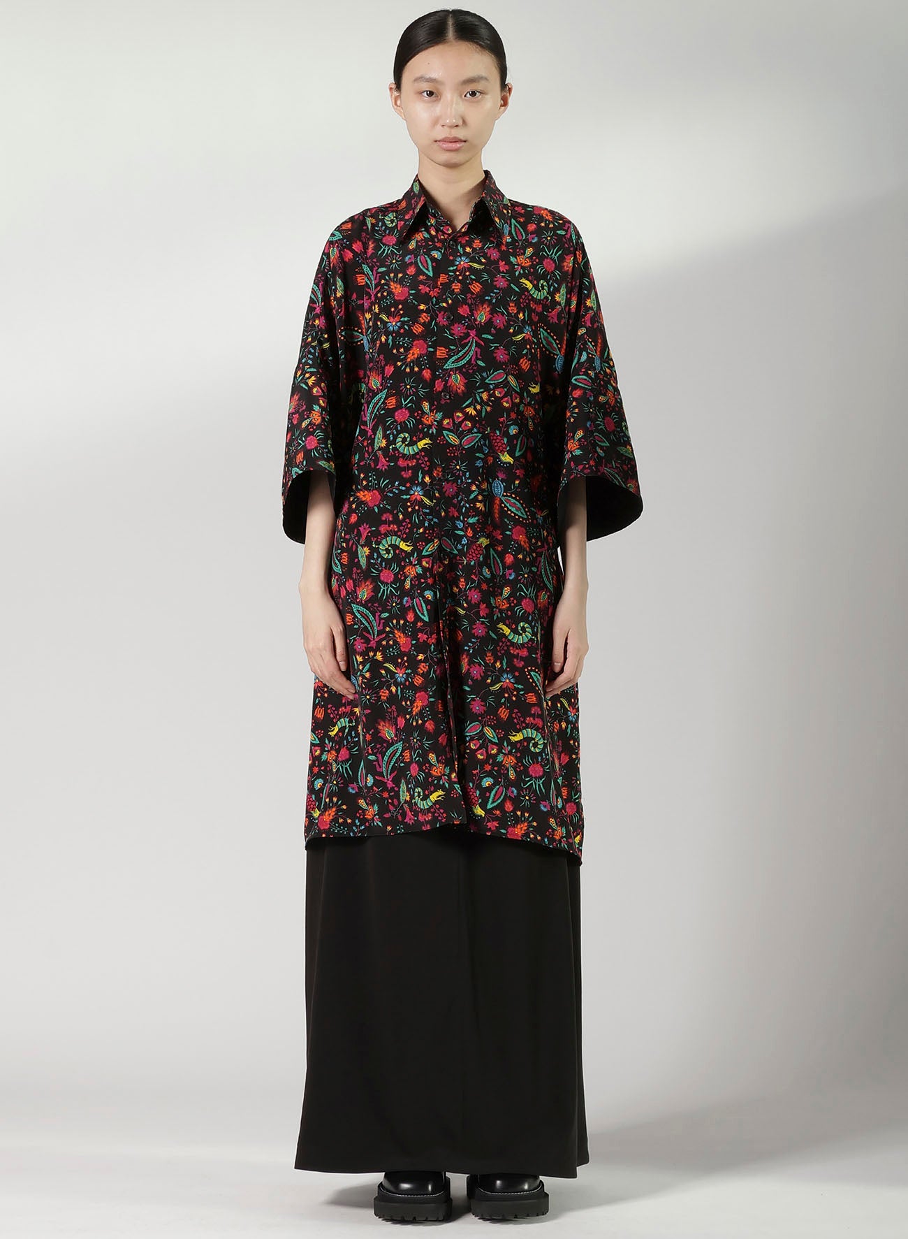 FLOWER PRINT BIG SHIRT