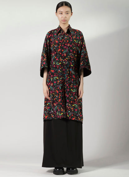 FLOWER PRINT BIG SHIRT
