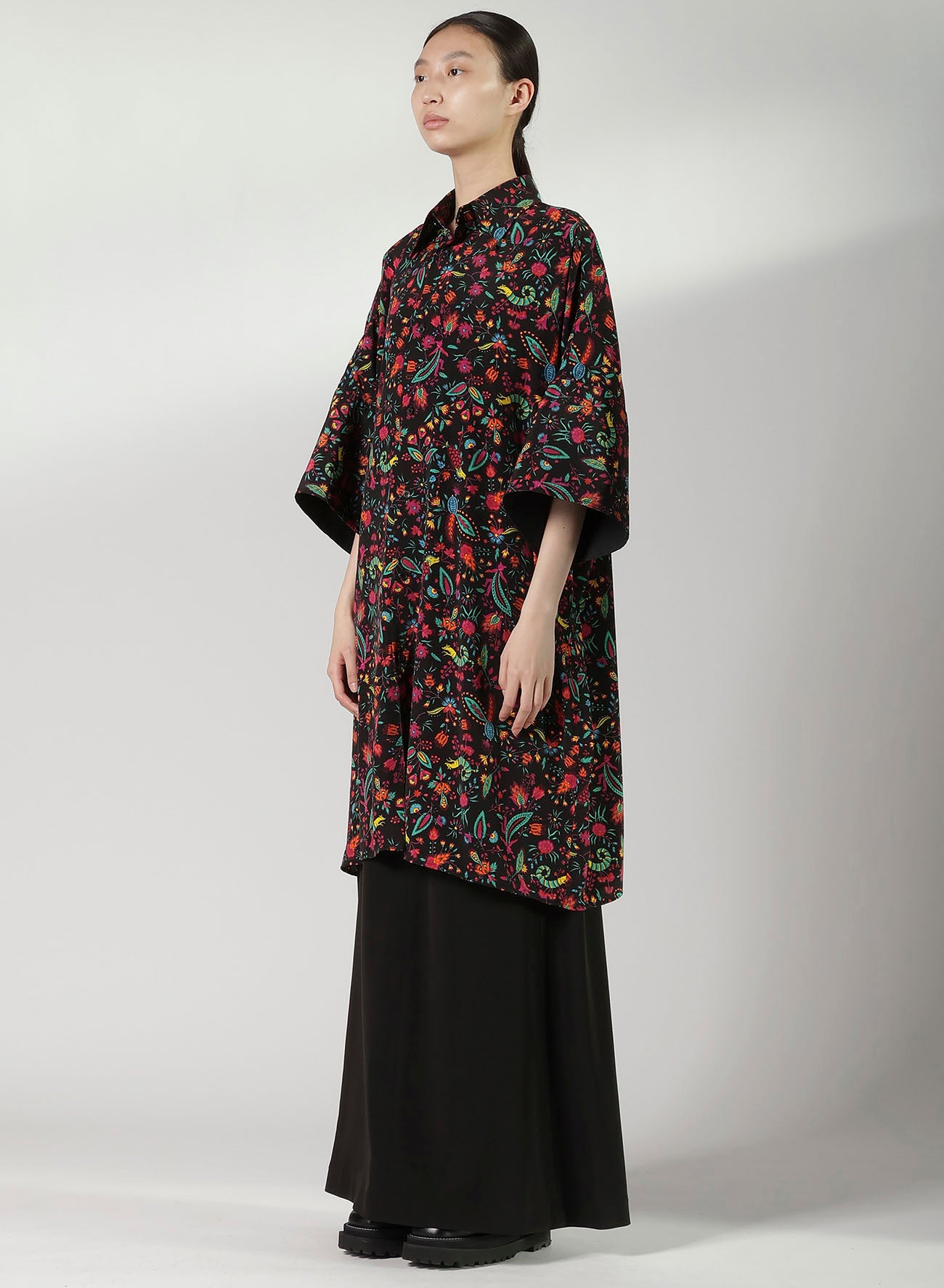 FLOWER PRINT BIG SHIRT