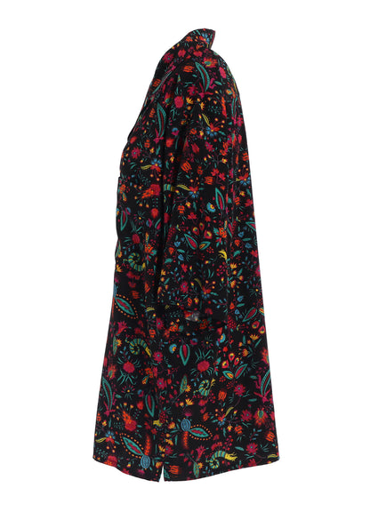 FLOWER PRINT OPEN COLLAR SHIRT
