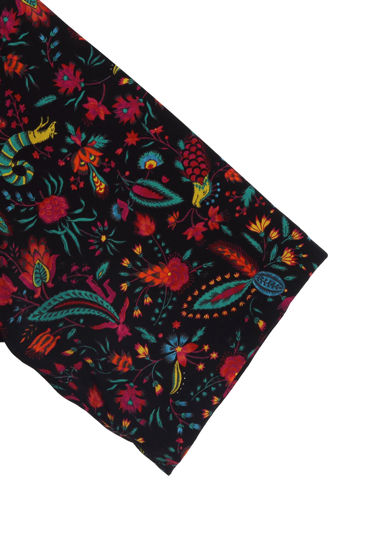FLOWER PRINT OPEN COLLAR SHIRT