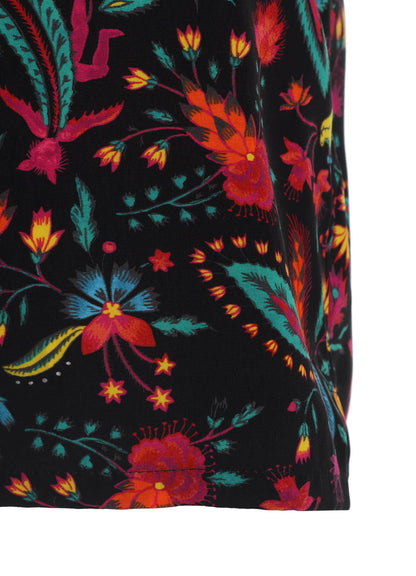 FLOWER PRINT OPEN COLLAR SHIRT