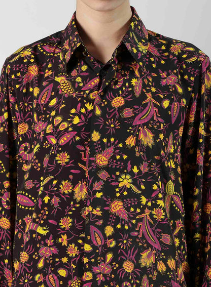 FLOWER PRINT LONG SHIRT