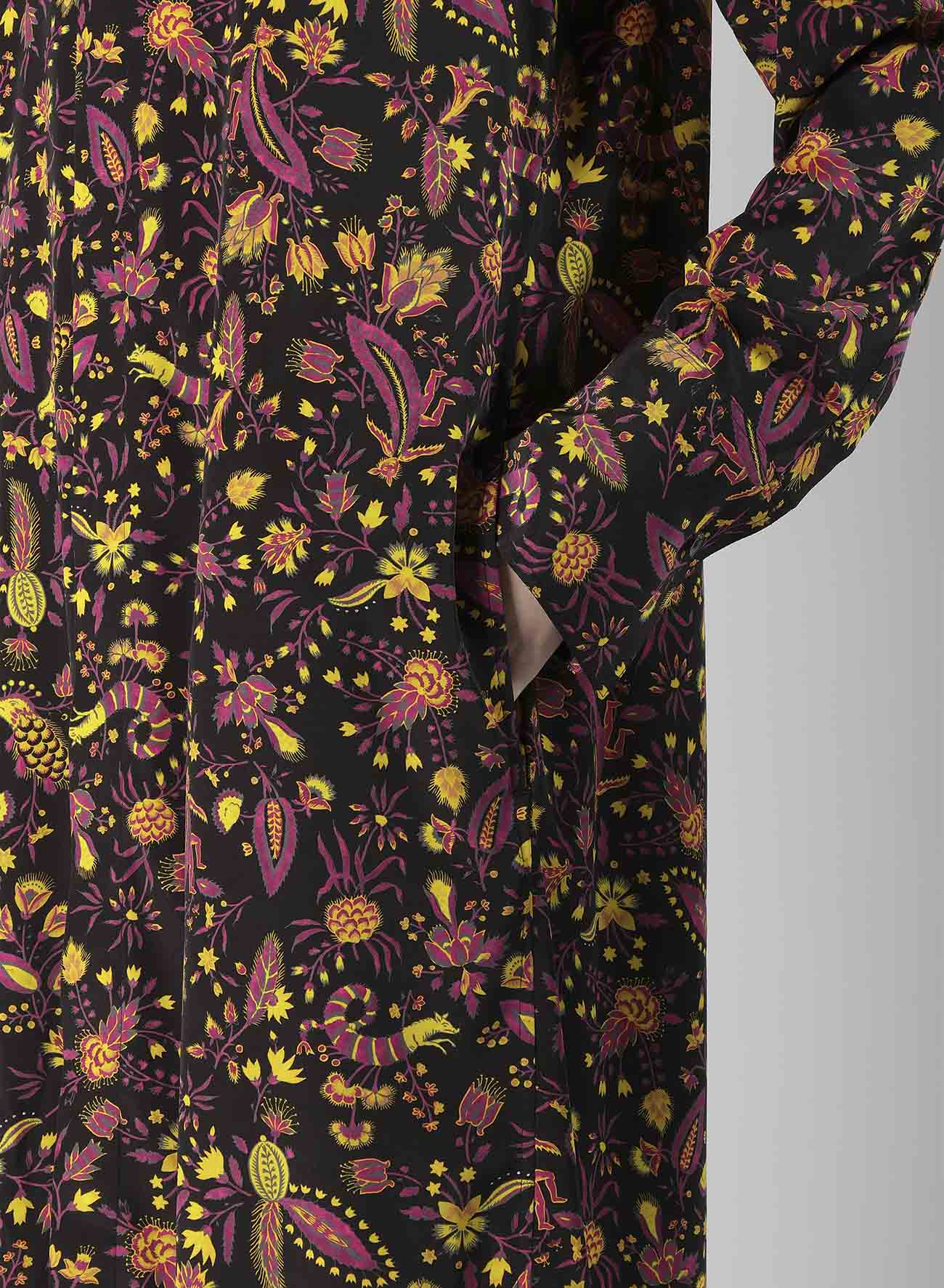 FLOWER PRINT LONG SHIRT