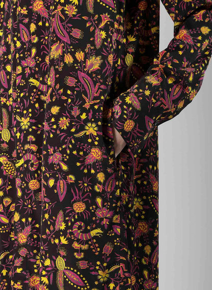 FLOWER PRINT LONG SHIRT