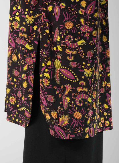 FLOWER PRINT LONG SHIRT