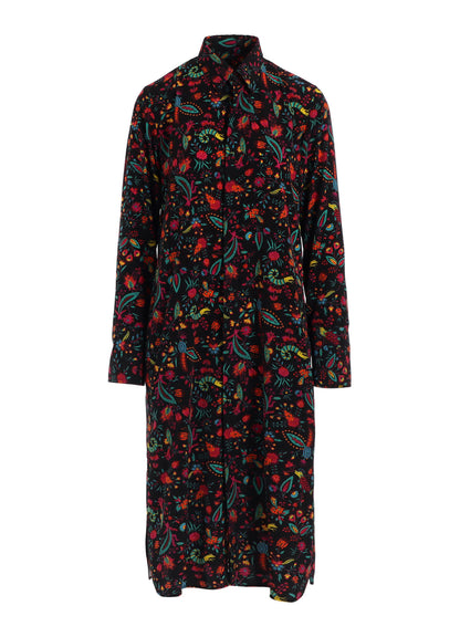 FLOWER PRINT LONG SHIRT