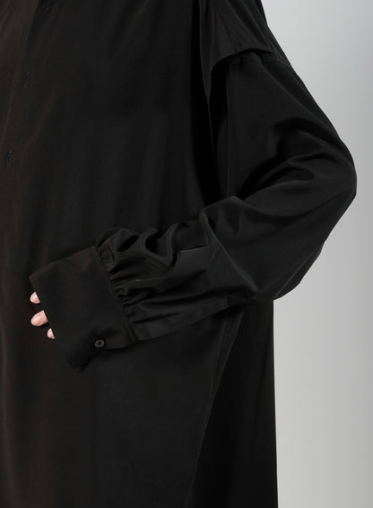 TA/PE SUPER VIYON TUSSER PANEL DOUBLE BLOUSE
