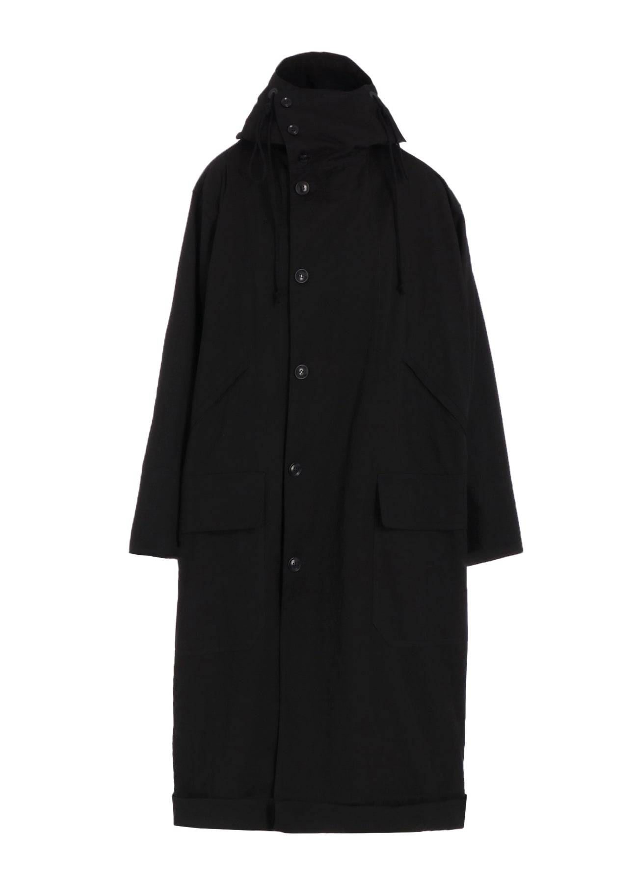 COTTON NYLON GABARDINE MILITARY COAT