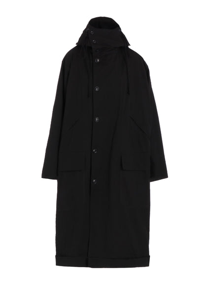 COTTON NYLON GABARDINE MILITARY COAT