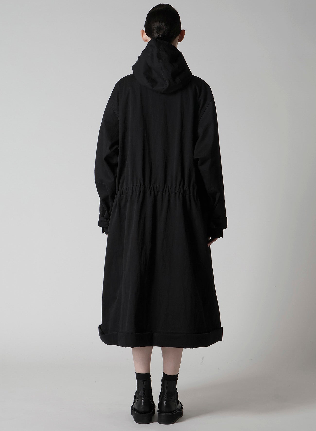 COTTON NYLON GABARDINE MILITARY COAT