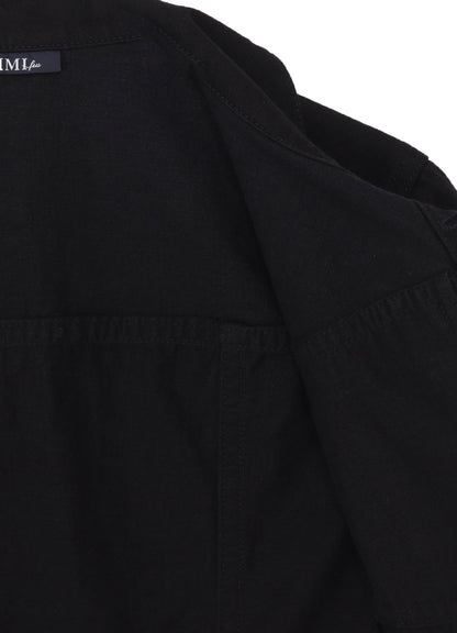 COTTON NYLON GABARDINE MILITARY COAT