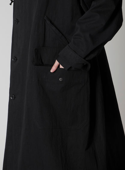 COTTON NYLON GABARDINE MILITARY COAT