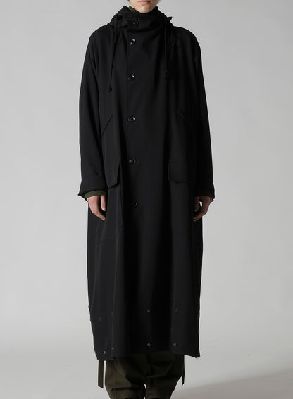 WOOL GABARDINE MILITARY COAT