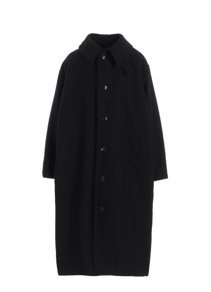 COTTON/FLAX MOLESKIN DETACHABLE HOODIE COAT
