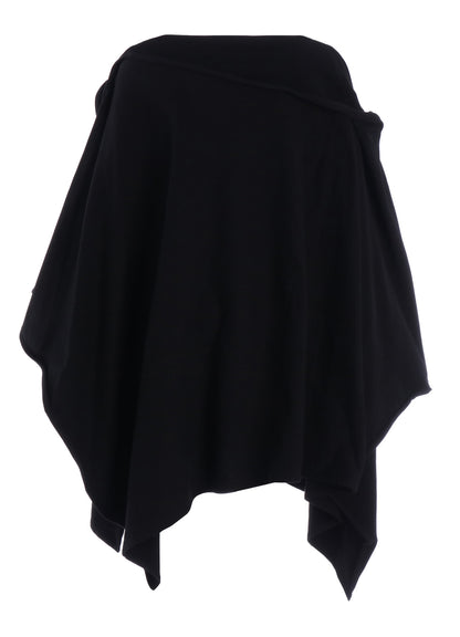ASYMMETRIC COMBED FLEECE CAPE