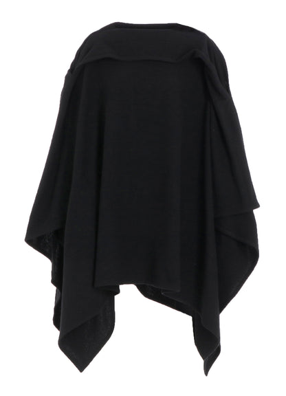 TOP VINTAGE FLANNEL ASYMMETRIC CAPE