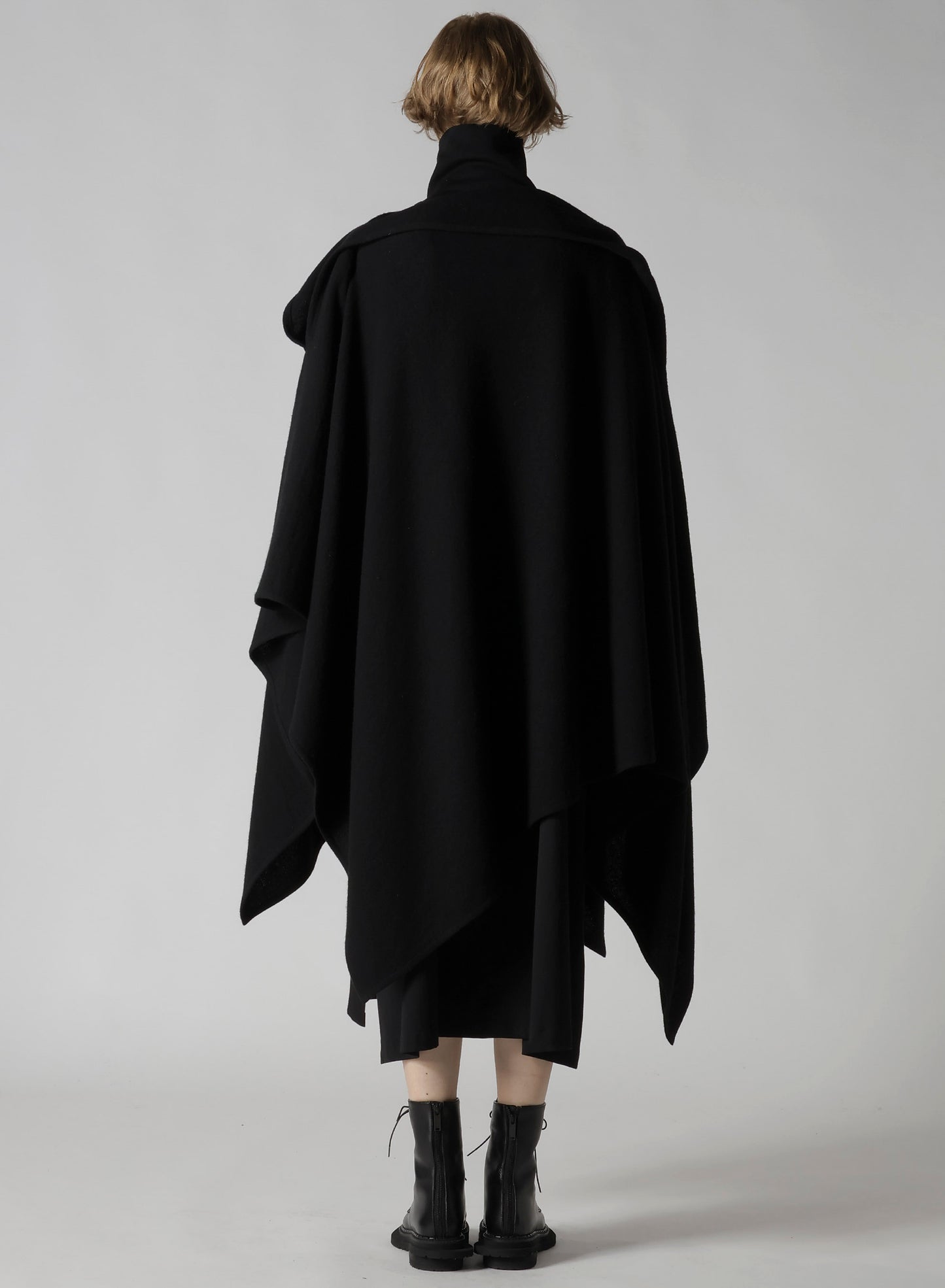 TOP VINTAGE FLANNEL ASYMMETRIC CAPE