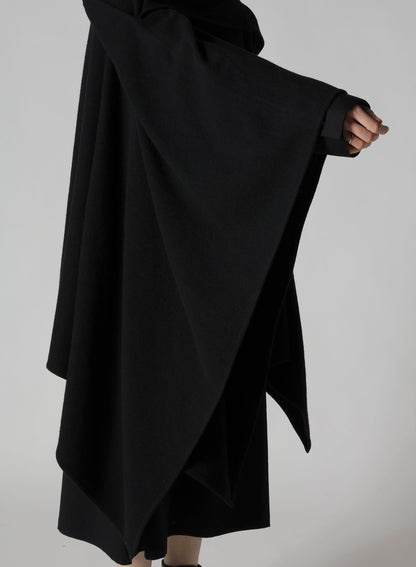 TOP VINTAGE FLANNEL ASYMMETRIC CAPE