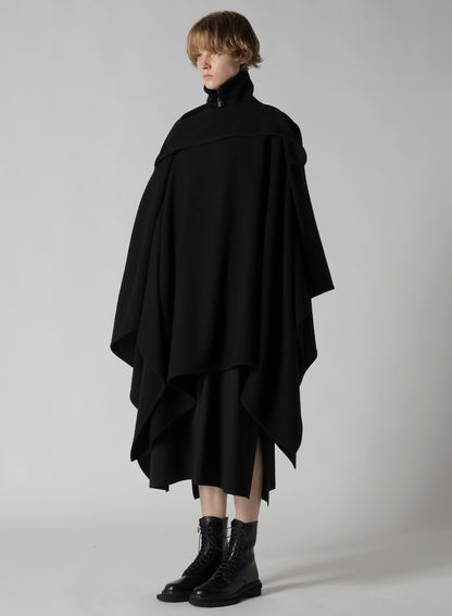 TOP VINTAGE FLANNEL ASYMMETRIC CAPE