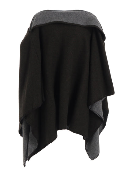 W/NY REVERSIBLE JERSEY ASYMMETERIC CAPE