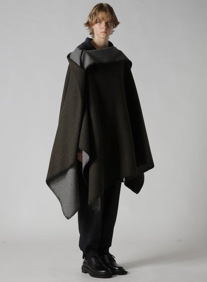 W/NY REVERSIBLE JERSEY ASYMMETERIC CAPE