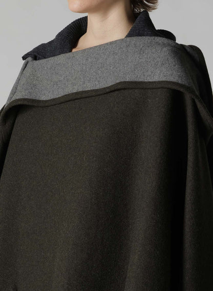 W/NY REVERSIBLE JERSEY ASYMMETERIC CAPE