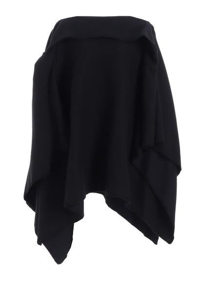 W/NY REVERSIBLE JERSEY ASYMMETERIC CAPE