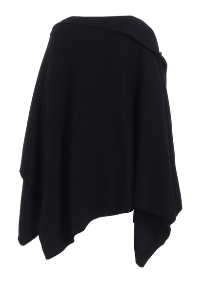 W/NY REVERSIBLE JERSEY ASYMMETERIC CAPE