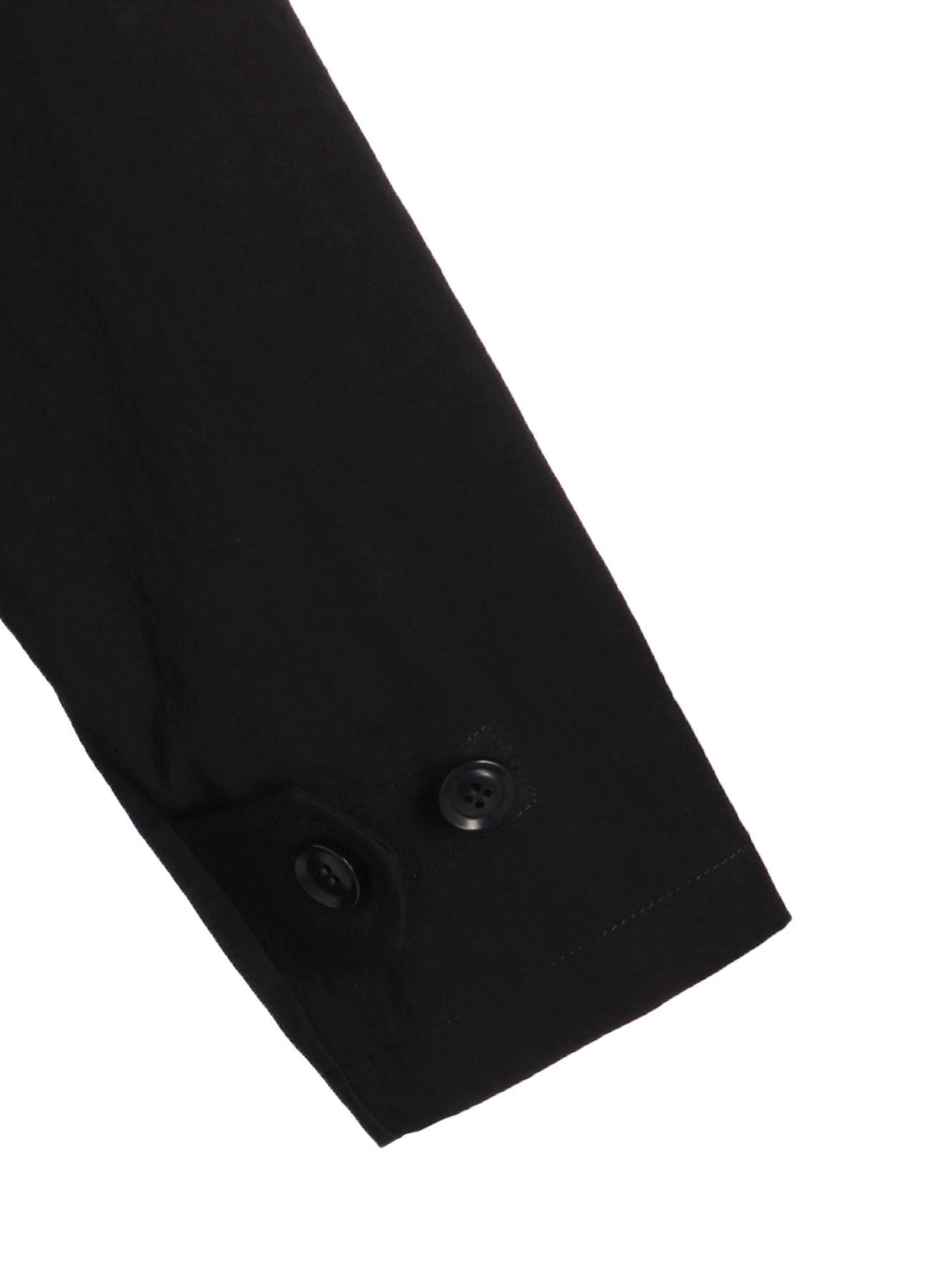 COTTON NYLON GABARDINE COLLARLESS COAT