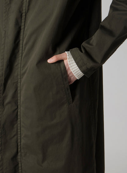 COTTON TWILL GARMENT DYE HOODIE COAT