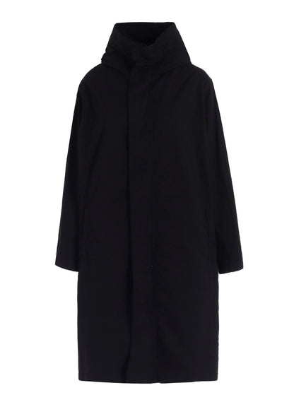 COTTON TWILL GARMENT DYE HOODIE COAT