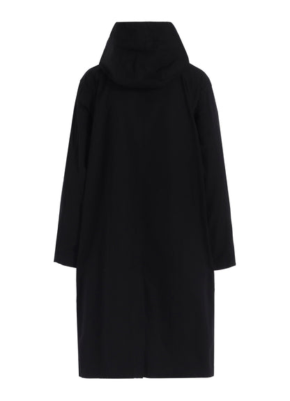 COTTON TWILL GARMENT DYE HOODIE COAT
