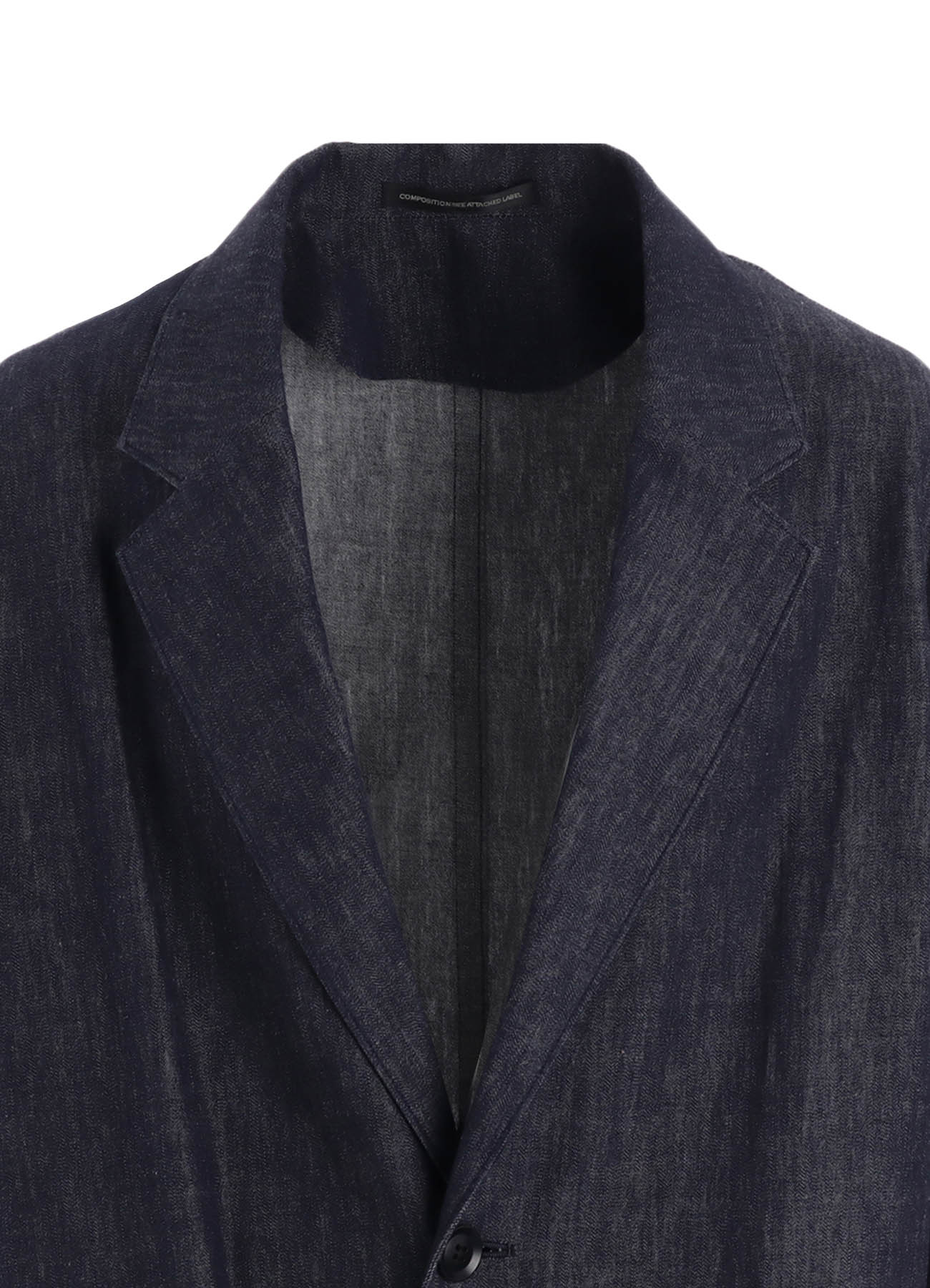 6OZ DENIM GARMENT FINISH 3-BUTTON TAILORED COAT