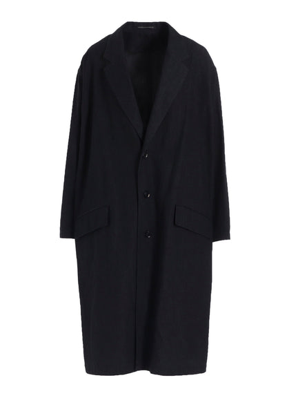 6OZ DENIM GARMENT FINISH 3-BUTTON TAILORED COAT