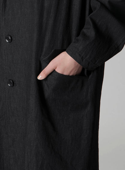 6OZ DENIM GARMENT FINISH 3-BUTTON TAILORED COAT