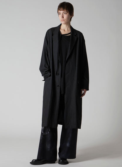 6OZ DENIM GARMENT FINISH 3-BUTTON TAILORED COAT