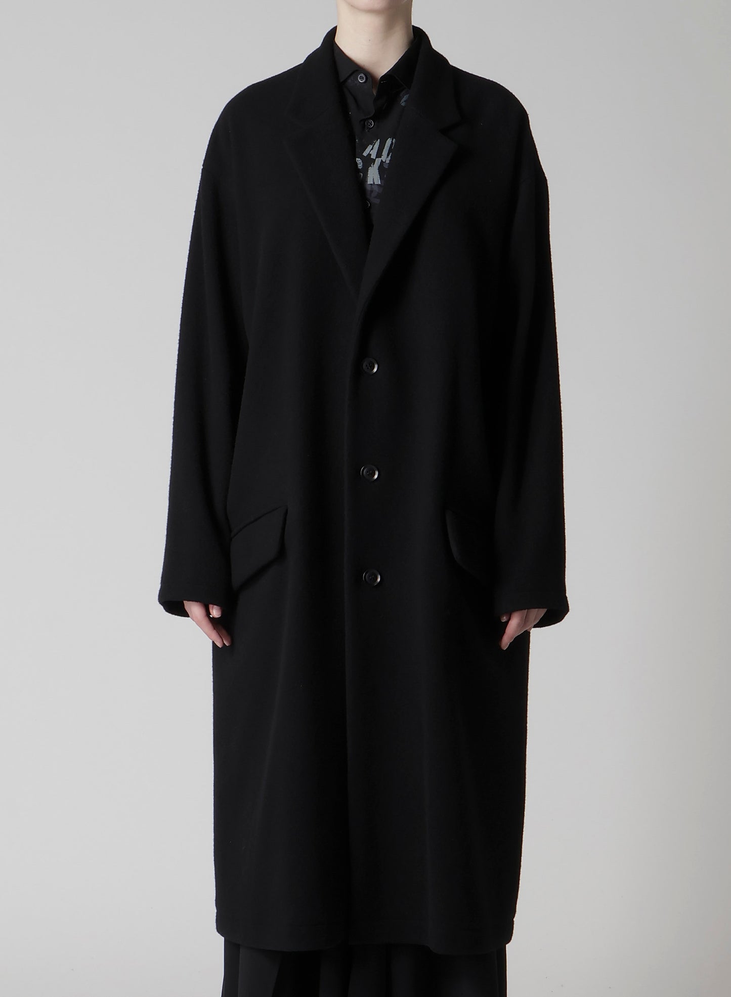 WOOL MOSSER 3-BUTTON TAILORED COAT