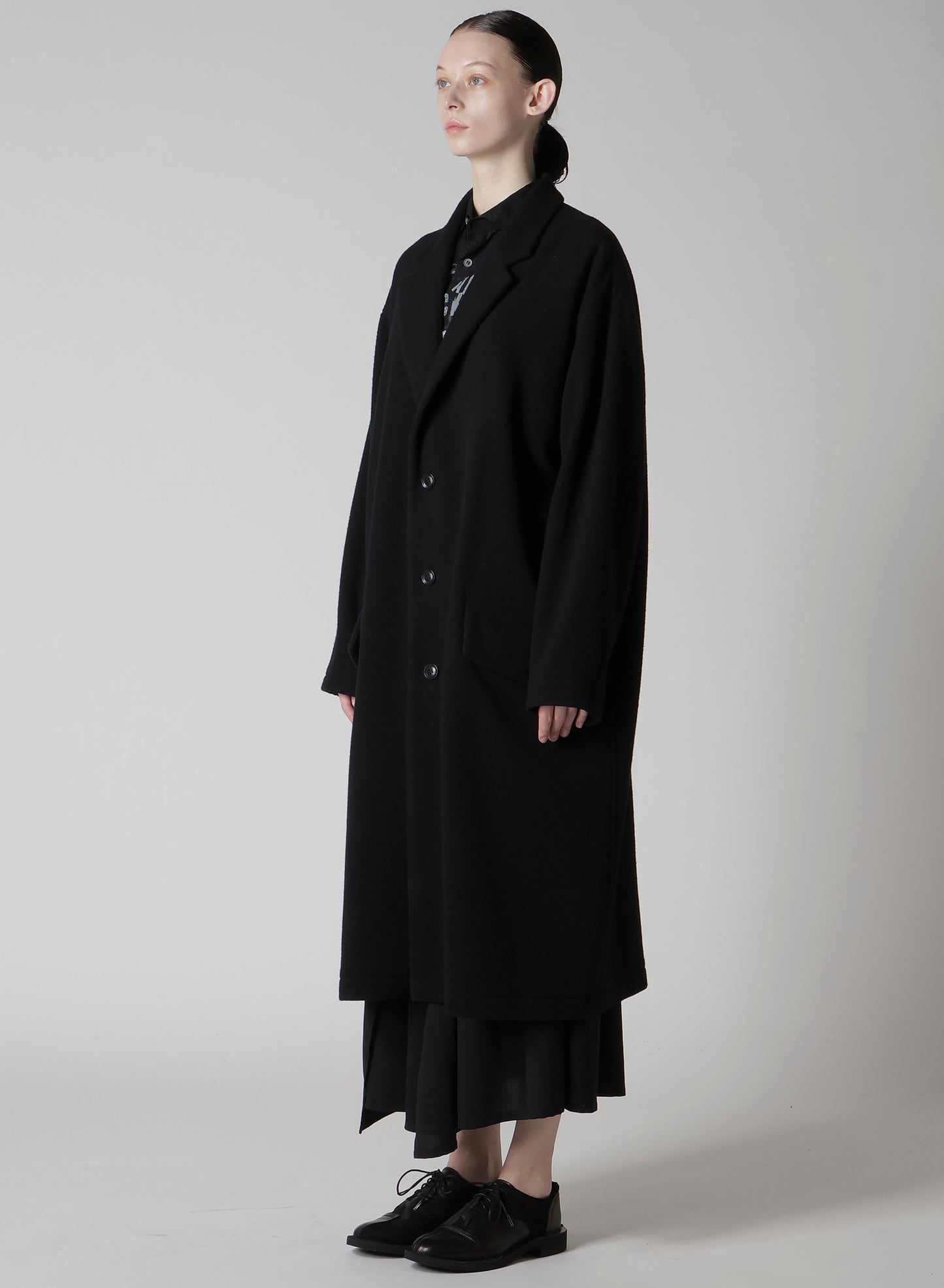 WOOL MOSSER 3-BUTTON TAILORED COAT