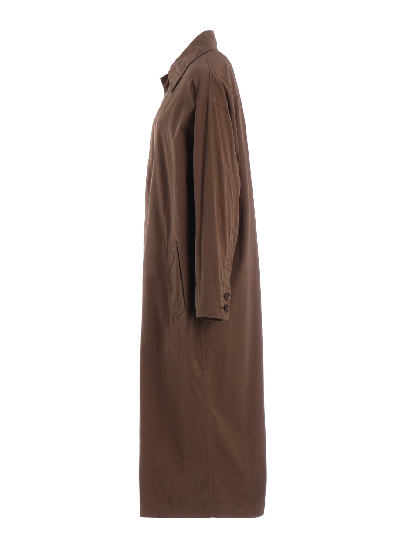 COTTON TWILL GARMENT DYE TURN OVER COLLAR COAT