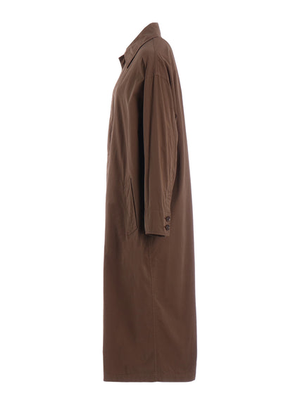 COTTON TWILL GARMENT DYE TURN OVER COLLAR COAT