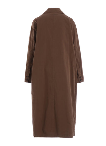 COTTON TWILL GARMENT DYE TURN OVER COLLAR COAT