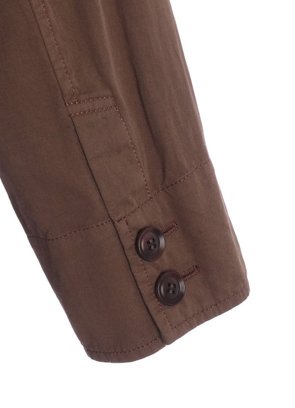 COTTON TWILL GARMENT DYE TURN OVER COLLAR COAT