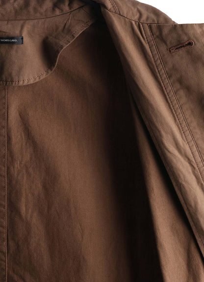 COTTON TWILL GARMENT DYE TURN OVER COLLAR COAT