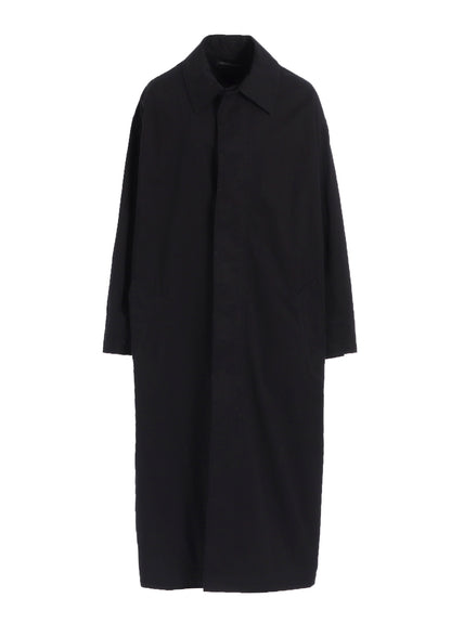 COTTON TWILL GARMENT DYE TURN OVER COLLAR COAT